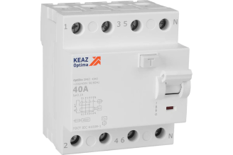 Выключатель дифференциального тока КЭАЗ OptiDin DM63-4340-AC-4,5-УХЛ4 4P 40 А 100 мА 343898