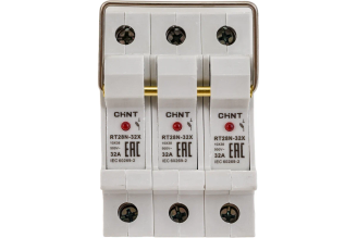 Держатель плавких вставок с индикацией CHINT RT28N-32x10x38 3П 520349
