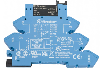 Интерфейсный модуль твердотельного реле Finder 24 В DC 6 А 389170249024