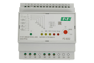 Четырехуровневое реле уровня жидкости Евроавтоматика F&F PZ-832 без датчиков EA08.001.012