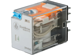 Реле Systeme Electric SXM2CB2BD 10 А 2CO 24 В DC, тест-кнопка LED