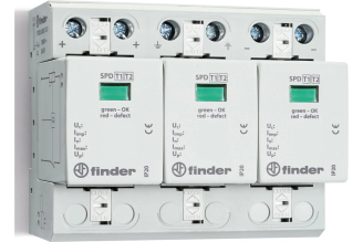 УЗИП Finder тип 1+2 7P0390001012, 3 варистора 1000 В DC