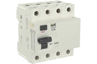Выключатель дифференциального тока IEK ARMAT R10N 4P 80 А 30 мА тип AC AR-R10N-4-080C030