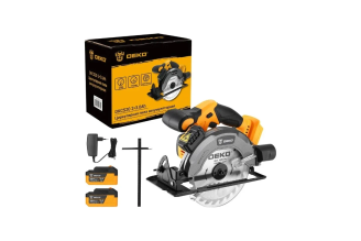 Аккумуляторная циркулярная пила DEKO DKCS20 20 В, 165 мм, 2х3.0 Ач 063-4024