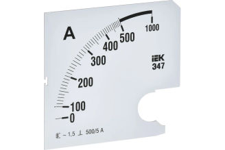 Шкала сменная IEK Э47 500/5 А, класс 1,5, 96×96 мм IPA20D-SC-0500