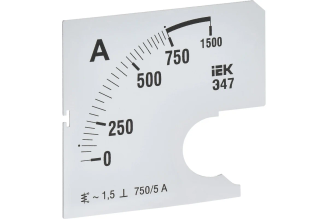 Шкала сменная IEK Э47 750/5 А, класс 1,5, 72×72 мм IPA10D-SC-0750