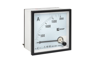 Аналоговый амперметр EKF AMA-961, на панель 96х96, квадратный, 1500 А, трансформатор. подключение ama-961-1500