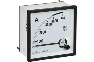 Амперметр стрелочный IEK Э47 4000/5 А 96×96 мм IPA20-6-4000-E
