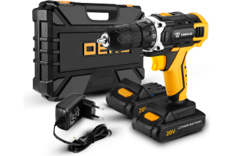 Аккумуляторная дрель-шуруповерт DEKO + набор 63 инструментов в кейсе DKCD20FU-Li 2х1.5 Ач, 20 В, 63 инструмента для дома 063-4103