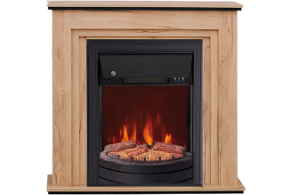 Каминокомплект ELEKAM silver с очагом spark f2020g1 дуб золотой с черным (разборный) 900074