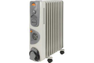 Масляный обогреватель TDM ELECTRIC МО-11ТВ, 2500 Вт, 11 секций, вентилятор, регулировка мощности 1000/1500/2500+400 Вт, термостат, SQ2501-0913