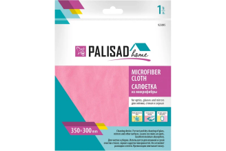 Салфетка из микрофибры для стекол PALISAD Home 923095, 350×300 мм, розовая