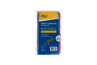 Набор салфеток из микрофибры KRAFT 8 шт 30x30 см 860610