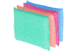 Набор кухонных махровых губок VETTA поролон, 4 шт, 8x12 см, 4 цвета 441-199