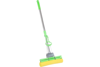 Швабра ПВА VETTA стальной корпус, телескопическая ручка, 110 см, двойной ряд роликов 444-167