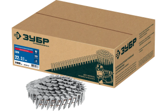Барабанные гвозди кровельные ЗУБР CRN 22x3.1 мм, оцинкованные, 9000 шт 305385-22