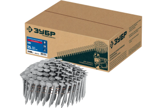 Барабанные гвозди кровельные ЗУБР CRN 25x3.1 мм, оцинкованные, 9000 шт 305385-25