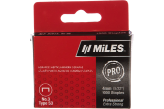 Скобы MILES тип 53/A 4 мм N3-4mm 1000 шт