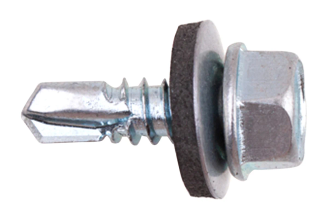 Саморезы кровельные Стройбат 6,3×19 с буром, белый цинк, 10 шт. 305700