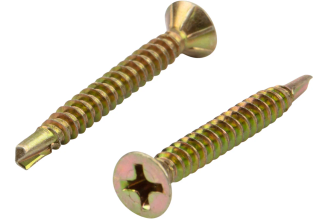 Оконный саморез KRANZ 3,9x25 со сверлом, желтый цинк, 1505-3925-1