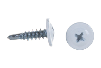 Саморезы с прессшайбой и сверлом по листовому металлу до 2мм Зубр окрашенные в RAL-9003 PH2 4,2х16мм 500шт 300211-42-016-9003