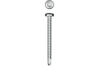 Нержавеющие саморезы KRAFTOOL DS-P с полукруглой головкой, 50x4.8 мм, 150 шт. 300931-48-050