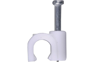 Скоба с оцинкованным гвоздём (100 шт; 4 мм) для крепления кабеля Stayer 4510-04