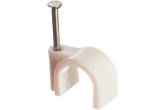 Круглая скоба с гвоздем Зубр для крепления кабеля 12мм, 40шт 45111-12