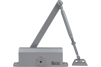 Дверной доводчик DORF L8224_silver, до 110 кг, серебро