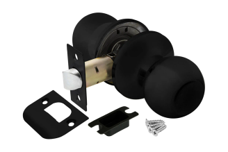 Ручка защелка Punto 6072 BL-P (без фиксатора) черный 44521