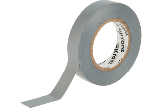 Изолента ПВХ KRANZ 0,13x15 мм, 25 м, серая KR-09-2108