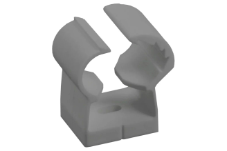Клипса IEK с фиксатором для гладких труб 14–18 мм серая, 40 шт CTA00D-FL-014-K41