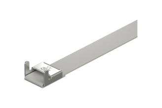 Монтажная лента OBO Bettermann SBF 15-400 FSK с фиксатором, серая, 6490304