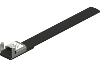 Монтажная лента OBO Bettermann SBF 8-500 A2K с фиксатором, черная, 6490222