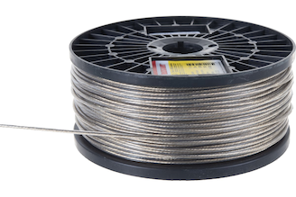 Стальной трос REXANT в ПВХ изоляции d=3.0 мм, катушка 200 метров 09-5330