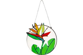 Украшение для окна Inbloom витражное "Каменный цветок", 13x14 см, акрил 153-158