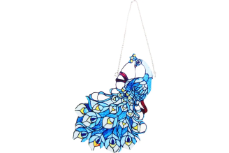 Украшение для окна Inbloom витражное "Павлин", 15x10 см, акрил 153-157