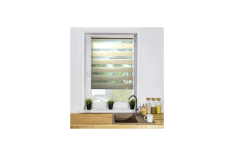 Рулонная штора LM DECOR LB 10-11 бледно-розовый лен 90x160 см 1011090