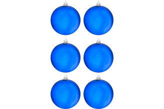 Набор шаров Сноубум 6 шт., 7 см, пластик, синий 372-474