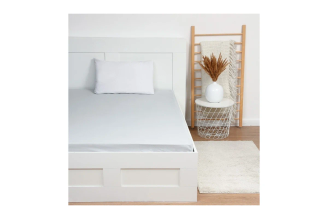 Простыня на резинке Этель 180x200x25, серый, 100% хлопок, поплин 125 г/м2 9241733