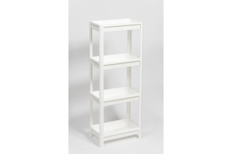 Этажерка Violet VIKEA широкая, 4-х ярусная, белая 781406