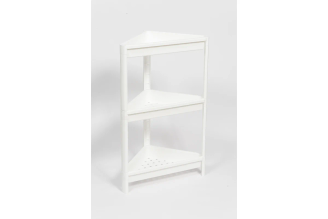 Этажерка Violet VIKEA угловая, 3-х ярусная, белая 783306
