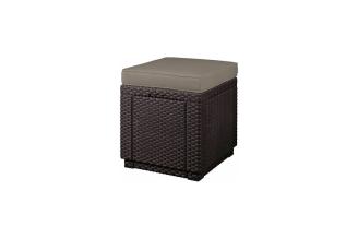Пуф Keter Cube with cushion коричневый 209435
