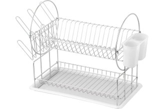 Двухуровневая настольная сушилка для посуды Рыжий кот DR-1 50х23х36 см 310851