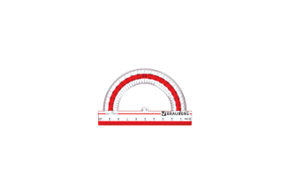 Транспортир BRAUBERG Crystal 210292, 10 см, 180 градусов