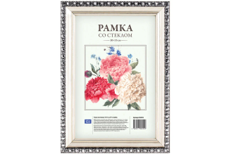 Пластиковая рамка OfficeSpace № 9 10х15 см, серебро, 234016