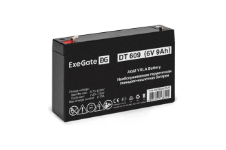 Аккумуляторная батарея ExeGate DT 609 6 В 9 А*ч клеммы F1 294051