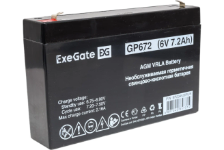 Аккумуляторная батарея ExeGate GP672 6V 7.2Ah F1 234536