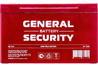 Аккумулятор для ИБП General Security GS12-6 6 В, 12 Ач
