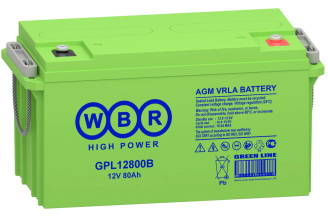 Аккумулятор WBR GPL12800B для ИБП 12 В 80 Ач 00002522